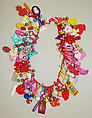 Necklace, plastic, American