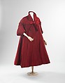Evening coat, Elizabeth Arden (American, founded 1908), silk, leather, American