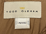 Evening ensemble, Todd Oldham (American, born 1961), (a) nylon; (b) cotton, rayon; (c, d) cotton, leather, American