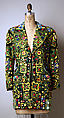 Jacket, Todd Oldham (American, born 1961), silk, cotton, glass, American