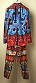 Ensemble, Todd Oldham (American, born 1961), (a, c) polyester, lycra; (b) synthetic fiber, American