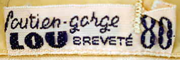 Brassiere, Lou Brevete, nylon, synthetic, French