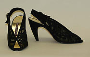 Shoes, Walter Steiger (French, born Geneva, 1942), leather, silk, synthetic, Swiss
