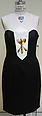 Dinner dress, House of Moschino (Italian, founded 1983), wool, nylon, cotton, metal, Italian