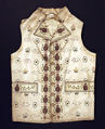 Waistcoat, silk, metal, American or European