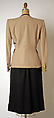 Suit, Gilbert Adrian (American, Naugatuck, Connecticut 1903–1959 Hollywood, California), (a) wool, rayon, metal; (b) wool, American