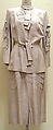 Suit, Gilbert Adrian (American, Naugatuck, Connecticut 1903–1959 Hollywood, California), (a, b) silk, American