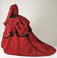 Dress, silk, American or European