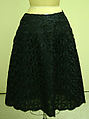 Evening ensemble, House of Balmain (French, founded 1945), (a, b) straw, silk; (c, d) silk; (e, f) leather, silk, French