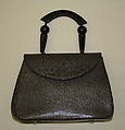 Purse, Yves Saint Laurent (French, founded 1961), leather, wood, French