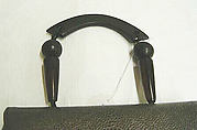 Purse, Yves Saint Laurent (French, founded 1961), leather, wood, French