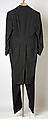 Evening suit, (a, b) wool, silk, probably American
