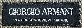 Suit, Giorgio Armani (Italian, founded 1974), cotton, linen, Italian