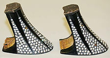Shoe heels, (a, b) wood, leather, American
