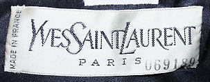 Suit, Yves Saint Laurent (French, founded 1961), (a, b) wool; (c) wool, leather, French