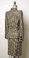 Suit, Yves Saint Laurent (French, founded 1961), (a, b) wool; (c) wool, leather, French