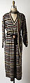 Dress, Missoni (Italian, founded 1953), (a) wool/rayon blend; (b) silk; (c) wool, wood, Italian