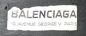 Dress, House of Balenciaga (French, founded 1937), (a) wool, plastic; (b) leather, French
