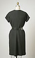 Dress, House of Balenciaga (French, founded 1937), (a) wool, plastic; (b) leather, French