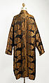 Evening coat, silk, metal, American