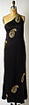 Evening ensemble, Bill Blass Ltd. (American, founded 1970), a) silk, synthetic, plastic, metal; b) silk, synthetic, American