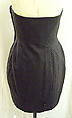 Evening dress, House of Moschino (Italian, founded 1983), wool, plastic, Italian