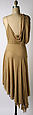 Dress, Callaghan (Italian, founded 1966), a) rayon; b) leather, metal, French