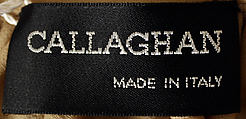 Dress, Callaghan (Italian, founded 1966), (a) rayon, metal; (b) suede, plastic (acrylic), Italian
