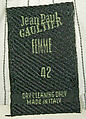 Ensemble, Jean Paul Gaultier (French, born 1952), a) wool, synthetic; b) wool, leather, synthetic, French