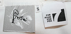Ensemble, Preen (British, founded 1996), a) cotton, aluminum
b) elastic, aluminum
c) cotton, wool, elastic, British