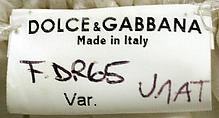 Ensemble, Dolce &amp; Gabbana (Italian, founded 1985), a,b) silk; c) synthetic, Italian