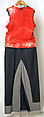 Ensemble, Sandra Kuratle (Swiss, born 1966) for, a,b) cotton; c,d) leather, rubber, cotton, Swiss