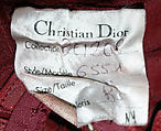 Dress, House of Dior (French, founded 1946), silk, leather, French