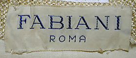 Jumpsuit, Alberto Fabiani (Italian, born ca. 1910), linen, silk, synthetic, rhinestone, Italian