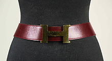 Belt, Hermès (French, founded 1837), Leather, metal, French