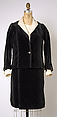 Evening suit, House of Chanel  French, a-r) silk; (s, t) metal, French