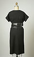 Dress, House of Balenciaga (French, founded 1937), Wool, leather, French