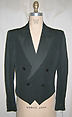 Tuxedo, Yves Saint Laurent (French, founded 1961), a) wool, plastic, silk, rayon; b) wool, silk, plastic, French