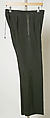 Tuxedo, Yves Saint Laurent (French, founded 1961), a) wool, plastic, silk, rayon; b) wool, silk, plastic, French