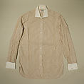 Shirt, Turnbull & Asser (British, founded 1885), cotton, plastic, British