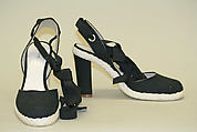 Shoes, Marc Jacobs (American, born New York, 1963), a,b) cotton, leather, rubber, American