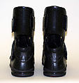 Boots, Y-3 (Japanese and German, founded 2002), a,b) leather, plastic, rubber, nylon, polyester, Japanese