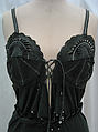 Dress, Zandra Rhodes (British, founded 1969), a) polyester, leather, glass, plastic; b) cotton, synthetic, nylon, British