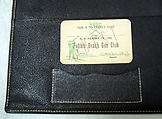 Portfolio, a) leather; b) metal, American
