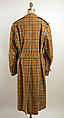 Trench coat, Burberry (British, founded 1856), a,c,d) cotton, plastic; b,e,f) cotton, leather, British