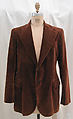 Suit, Rupert Lycett Green (British) for, a,b) cotton, rayon, plastic, British