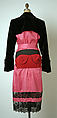 Ensemble, Comme des Garçons (Japanese, founded 1969), a) rayon, cotton, plastic; b) rayon, metal; c) cotton, elasticine blend, French