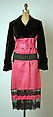 Ensemble, Comme des Garçons (Japanese, founded 1969), a) rayon, cotton, plastic; b) rayon, metal; c) cotton, elasticine blend, French