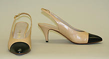 Shoes, House of Chanel (French, founded 1910), a,b) leather, metal, French
