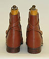 Boots, John Lobb (British), a,b) leather; metal, British